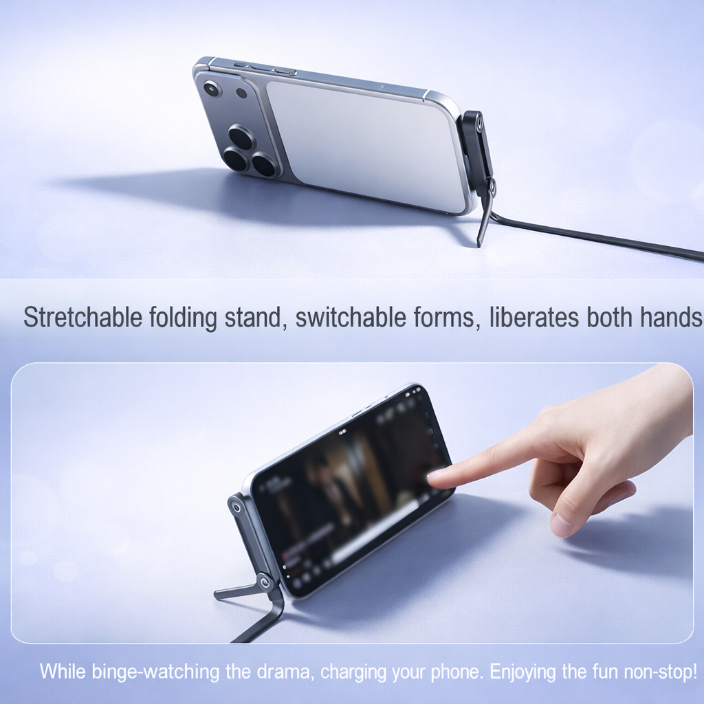 Bluemooncart™ Invisible Holder Charger Cable with Stand
