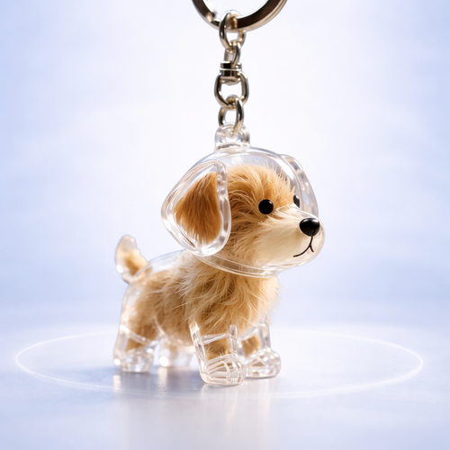Bluemooncart™ pet Fur Keychain
